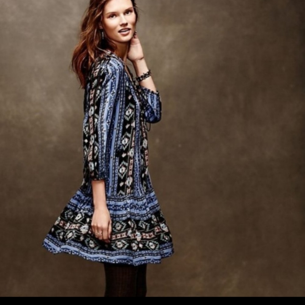 Anthro Winter Moon Swing Dress